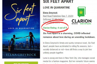 4 out of 5 Rating For Indie Author Elena Greyrock!